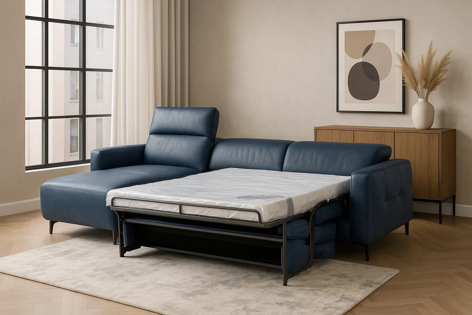 Capri C325 Chaise Sleeper Sectional (+55 leathers) 4 Capri C325 Chaise Sleeper Sectional (+55 leathers)
