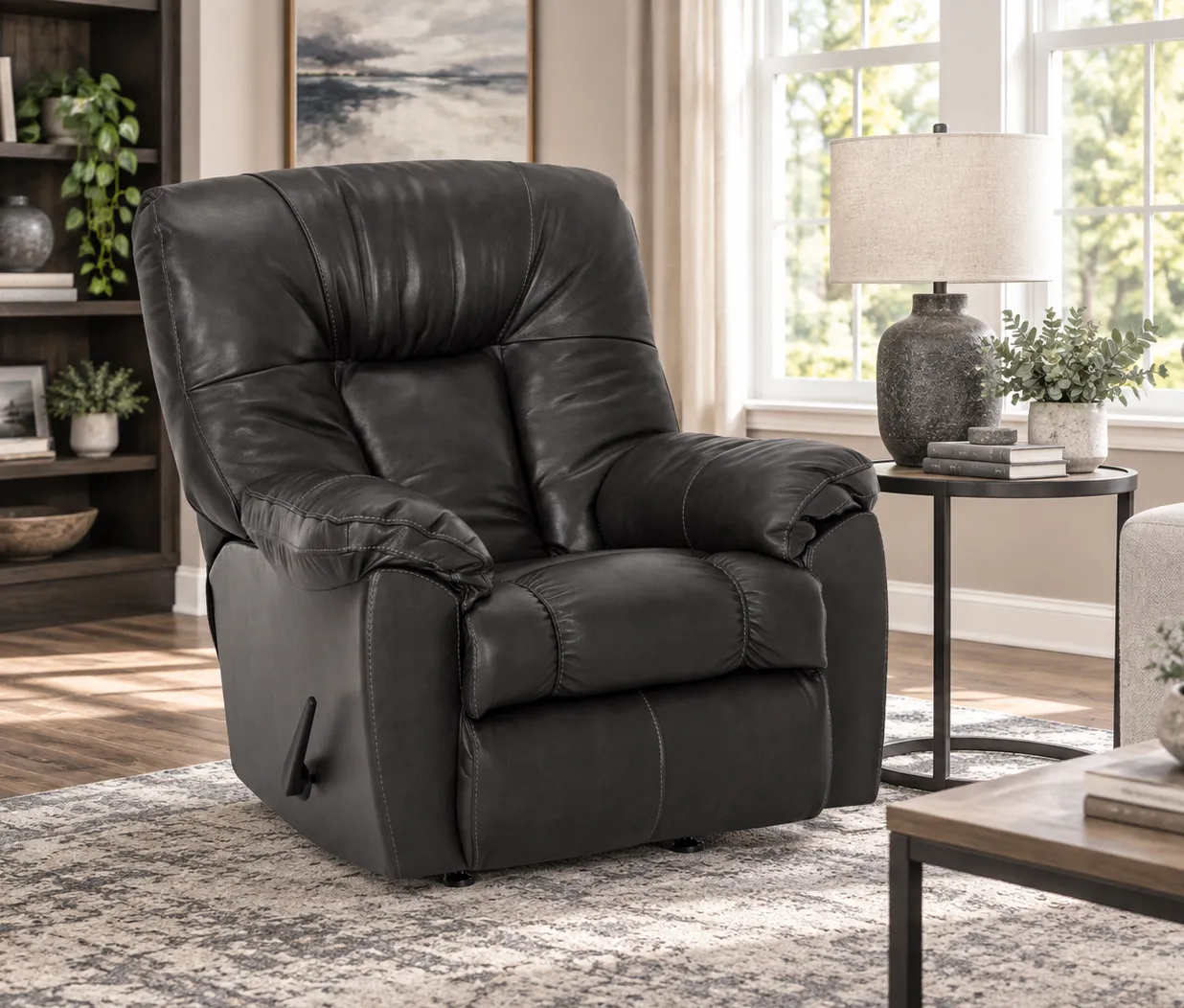 Connery 4703 Leather Match Rocker Recliner (Genuine Leather Where It Matters) 2 colors 14 Connery 4703 Leather Match Rocker Recliner (Genuine Leather Where It Matters) 2 colors