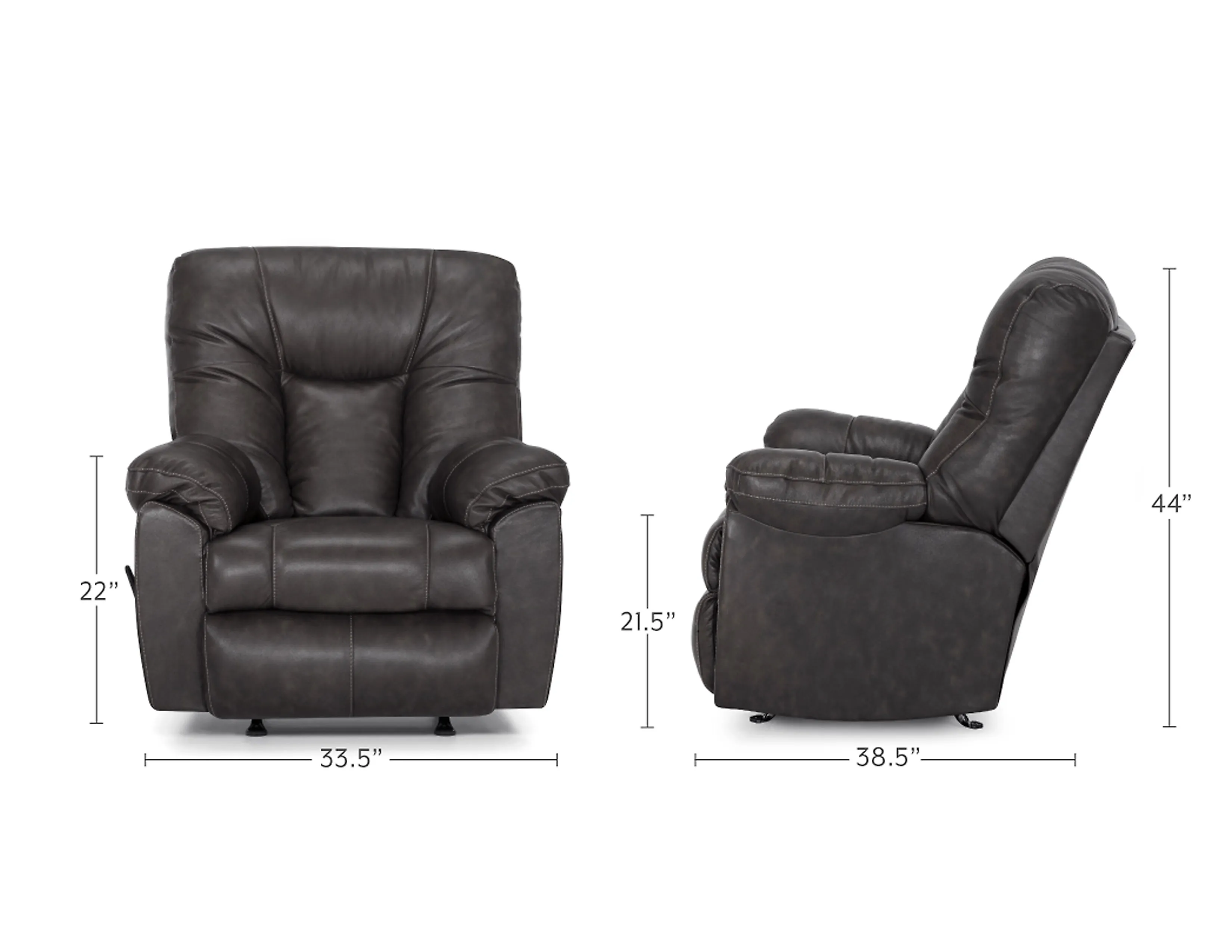 Connery 4703 Leather Match Rocker Recliner (Genuine Leather Where It Matters) 2 colors 20 Connery 4703 Leather Match Rocker Recliner (Genuine Leather Where It Matters) 2 colors