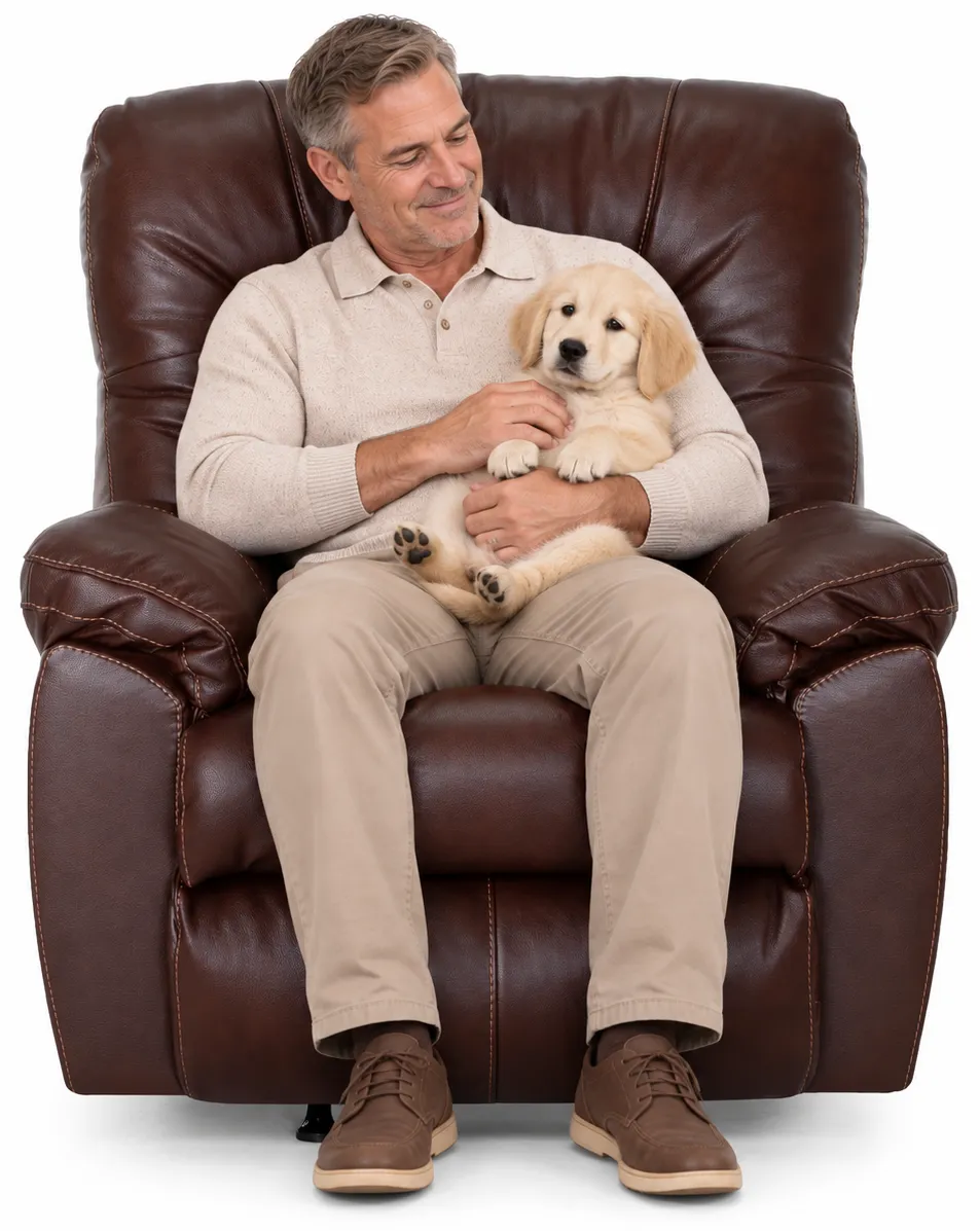 Connery 4703 Leather Match Rocker Recliner (Genuine Leather Where It Matters) 2 colors 5 Connery 4703 Leather Match Rocker Recliner (Genuine Leather Where It Matters) 2 colors