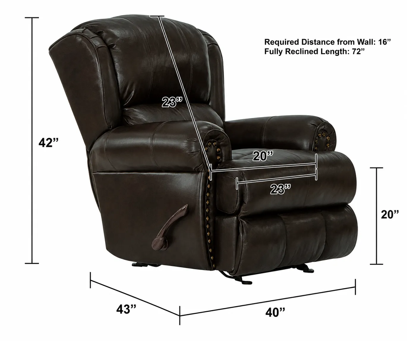 Duncan Leather Recliner Classic Leather Style, Smooth Gliding Comfort (two colors) 10 Duncan Leather Recliner Classic Leather Style, Smooth Gliding Comfort (two colors)
