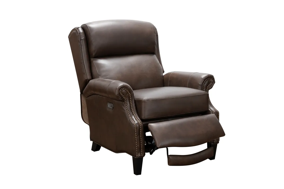 Philadelphia Leather Power Recliner w/Power Head Rest & Power Lumbar (Walnut) In stock 3 Philadelphia Leather Power Recliner w/Power Head Rest & Power Lumbar (Walnut) In stock