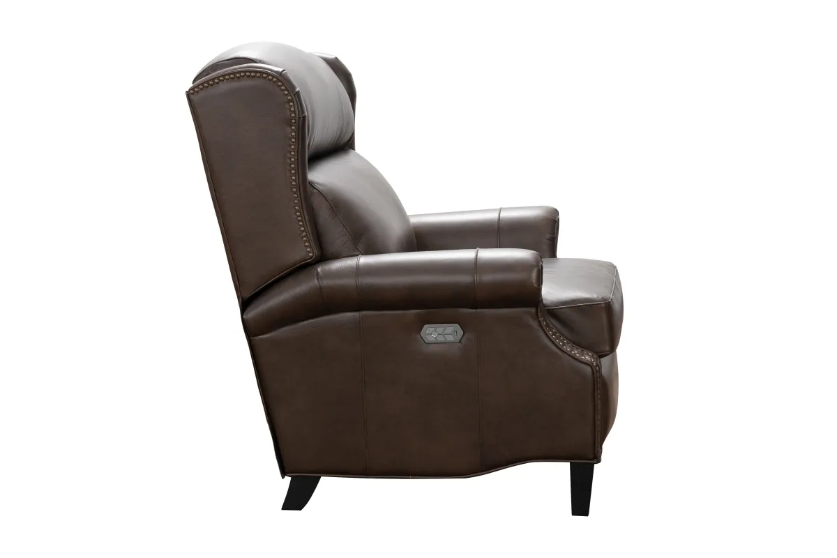 Philadelphia Leather Power Recliner w/Power Head Rest & Power Lumbar (Walnut) In stock 4 Philadelphia Leather Power Recliner w/Power Head Rest & Power Lumbar (Walnut) In stock