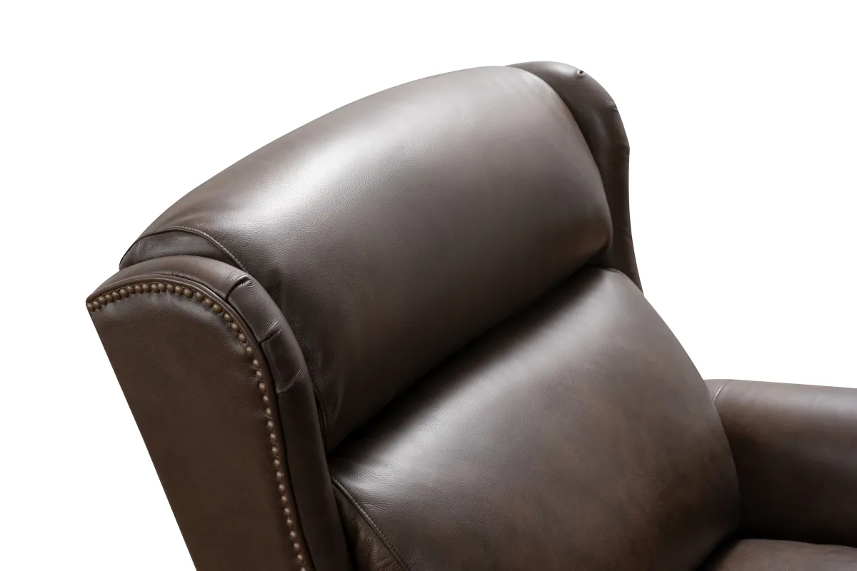 Philadelphia Leather Power Recliner w/Power Head Rest & Power Lumbar (Walnut) In stock 8 Philadelphia Leather Power Recliner w/Power Head Rest & Power Lumbar (Walnut) In stock