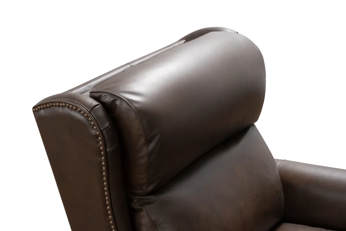 Philadelphia Leather Power Recliner w/Power Head Rest & Power Lumbar (Walnut) In stock 9 Philadelphia Leather Power Recliner w/Power Head Rest & Power Lumbar (Walnut) In stock