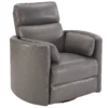 Radius FreeMotion Cordless Power Swivel Glider Recliner (Battery Operated) in Leather Florence Heron (In stock - Fast shipping)