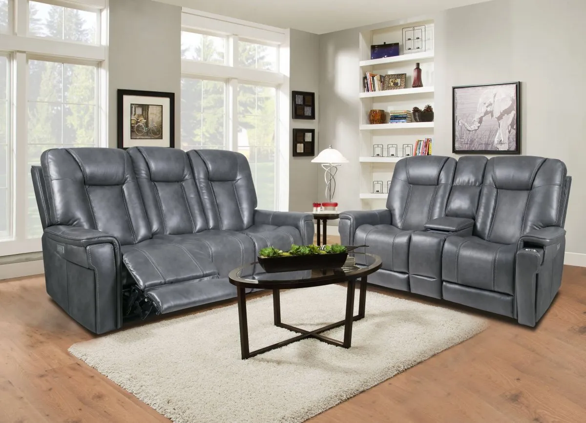 Sanibel Power Recliner w/Power Head Rest & Power Lumbar (Lay Flat) Storm - In stock 19 Sanibel Power Recliner w/Power Head Rest & Power Lumbar (Lay Flat) Storm - In stock