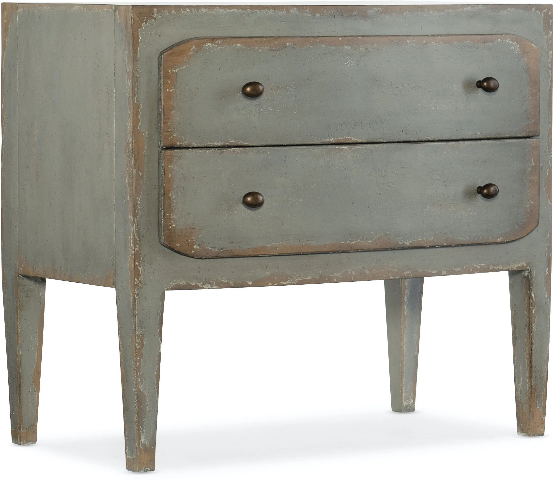 Ciao Bella Two-Drawer Nightstand- Speckled Gray 1 Ciao Bella Two-Drawer Nightstand- Speckled Gray