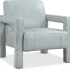 Covette Leather Accent Chair Blue (In stock)