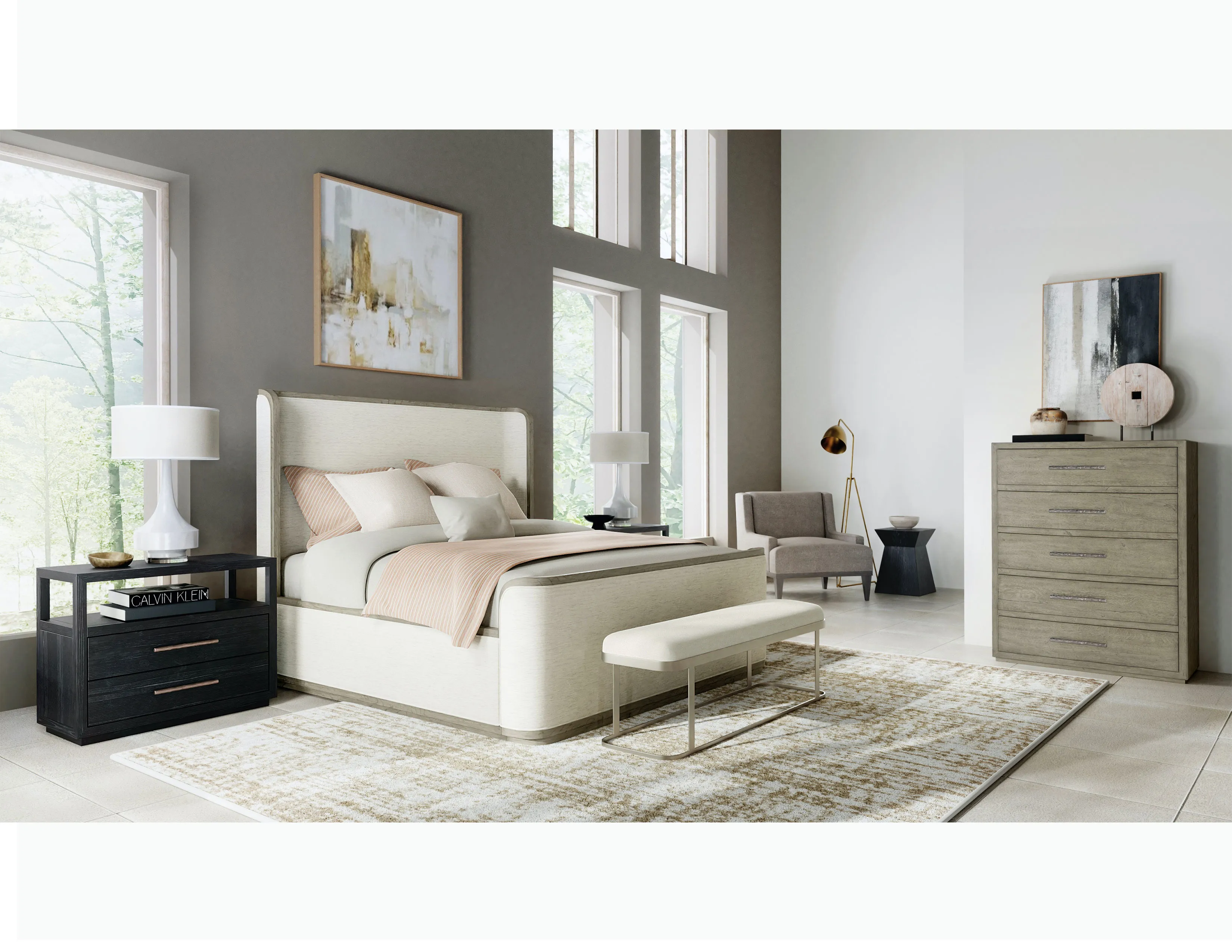 Linville Falls Boones Cal King Upholstered Shelter Bed 4 Linville Falls Boones Cal King Upholstered Shelter Bed