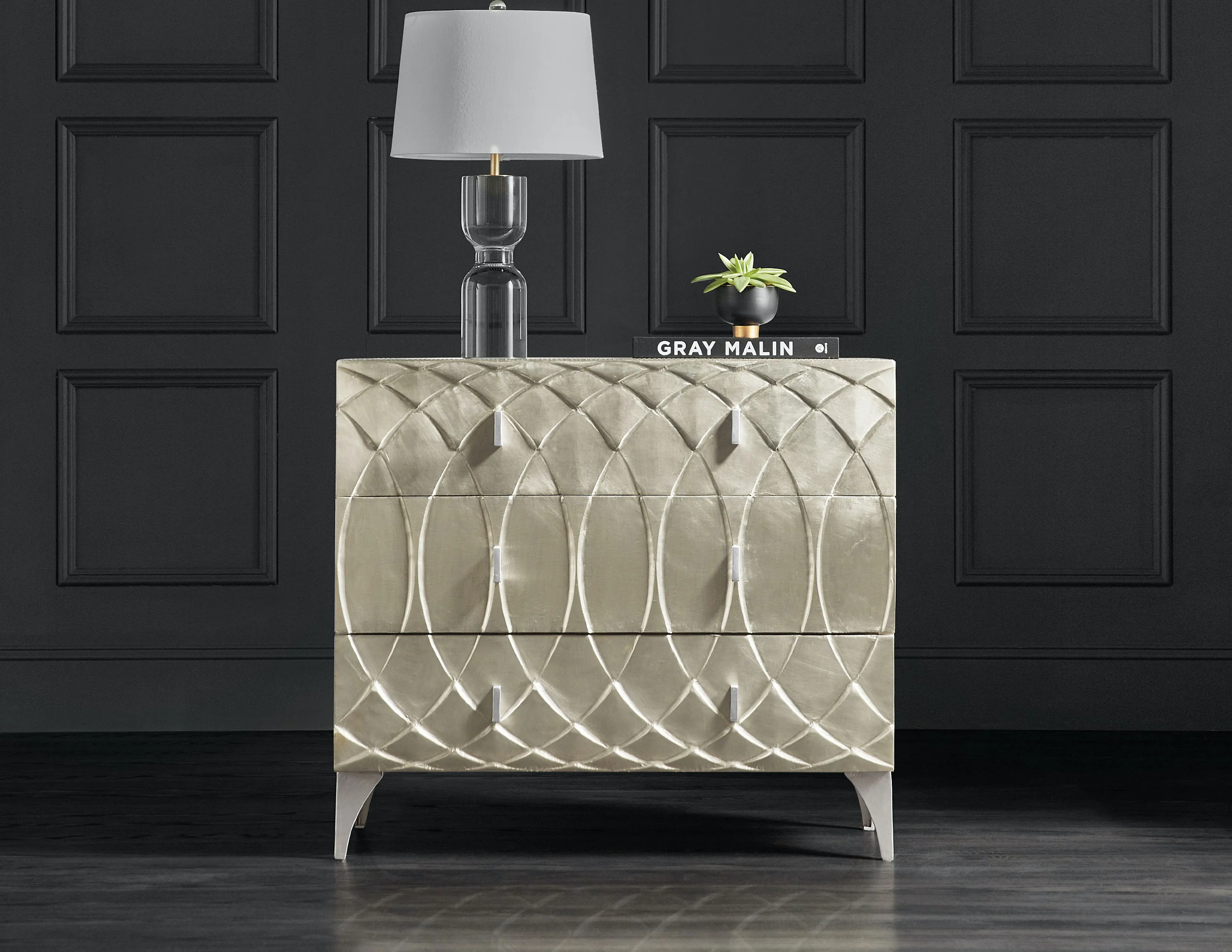 Melange Mathilda Three Drawer Chest 3 Melange Mathilda Three Drawer Chest