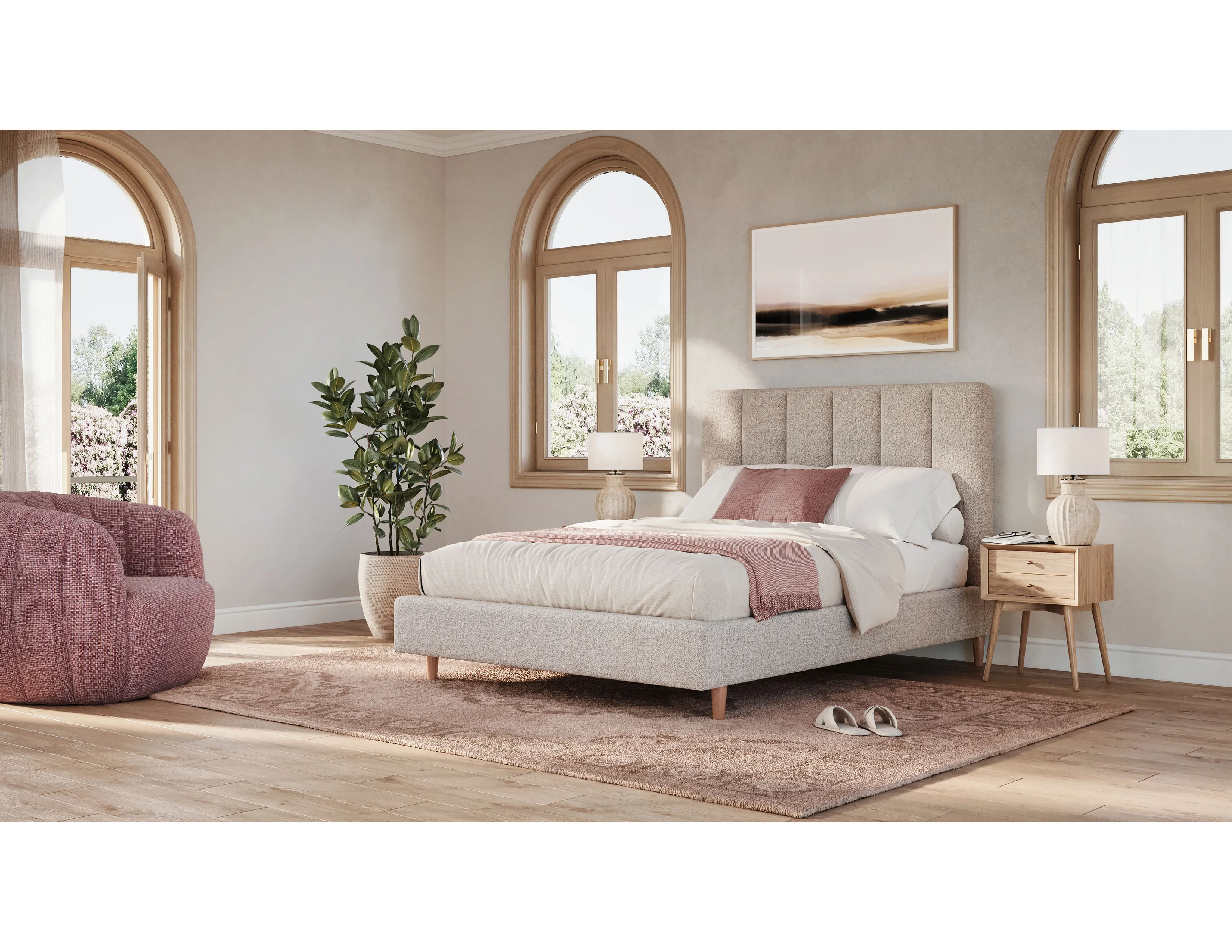 Verttia Queen or King Complete Bed with Drawer Storage (54" or 64" headboard height) +175 colors