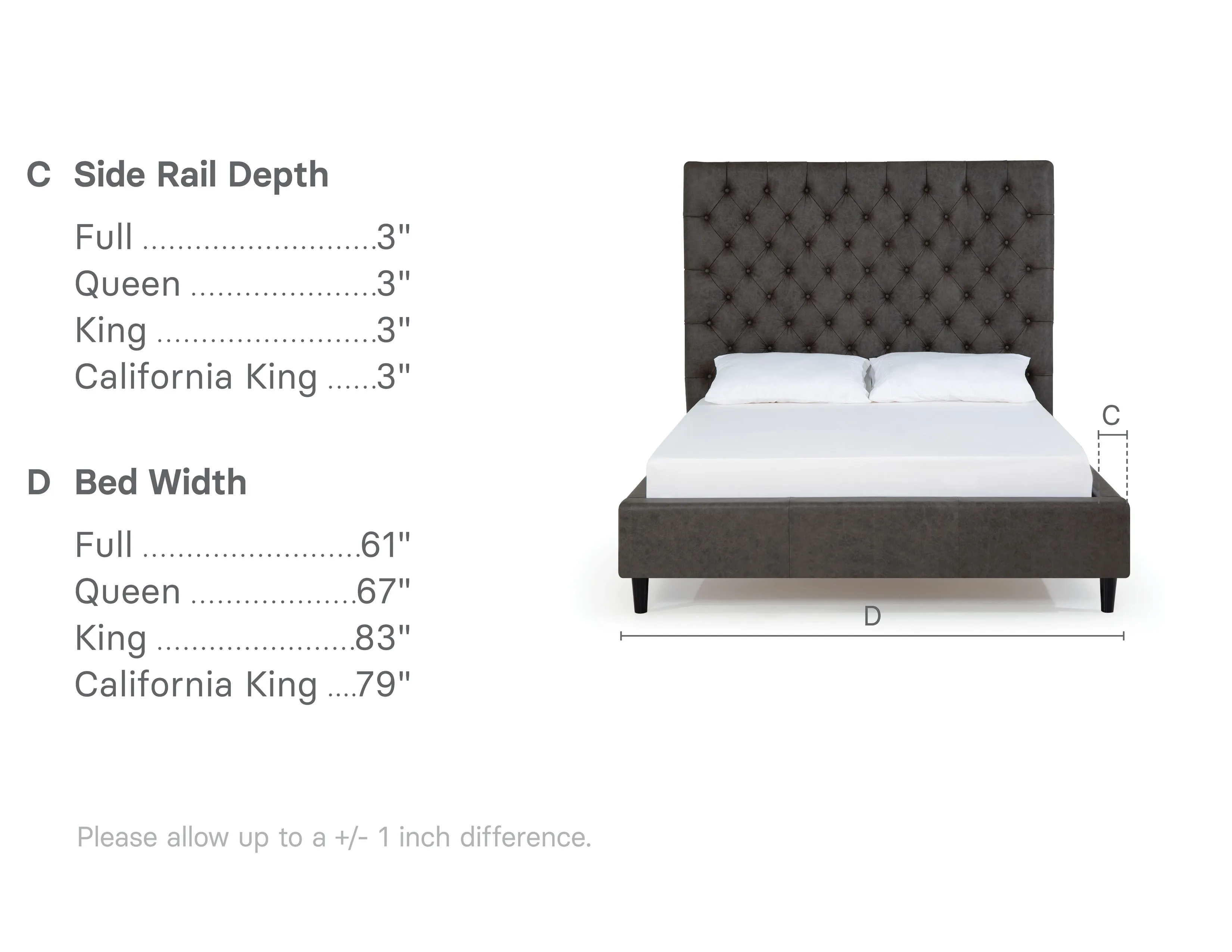 Vineyard Full - Queen - King Complete Bed (54" height) +175 colors 31 Vineyard Full - Queen - King Complete Bed (54" height) +175 colors