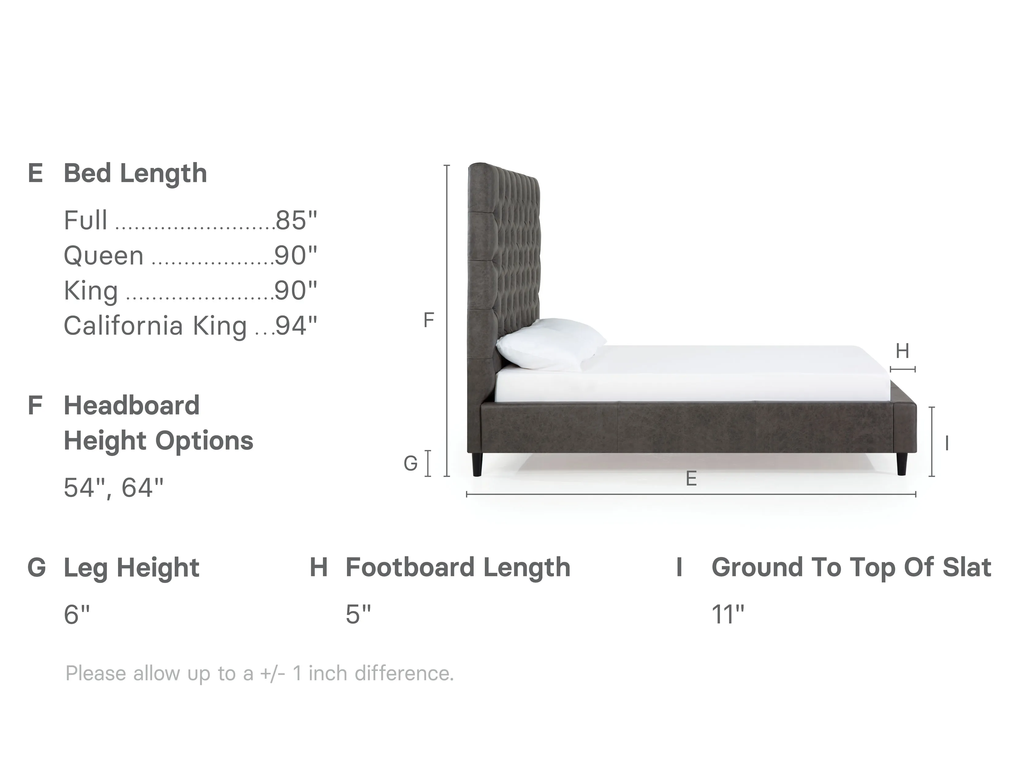 Vineyard Full - Queen - King Complete Bed (54" height) +175 colors 32 Vineyard Full - Queen - King Complete Bed (54" height) +175 colors