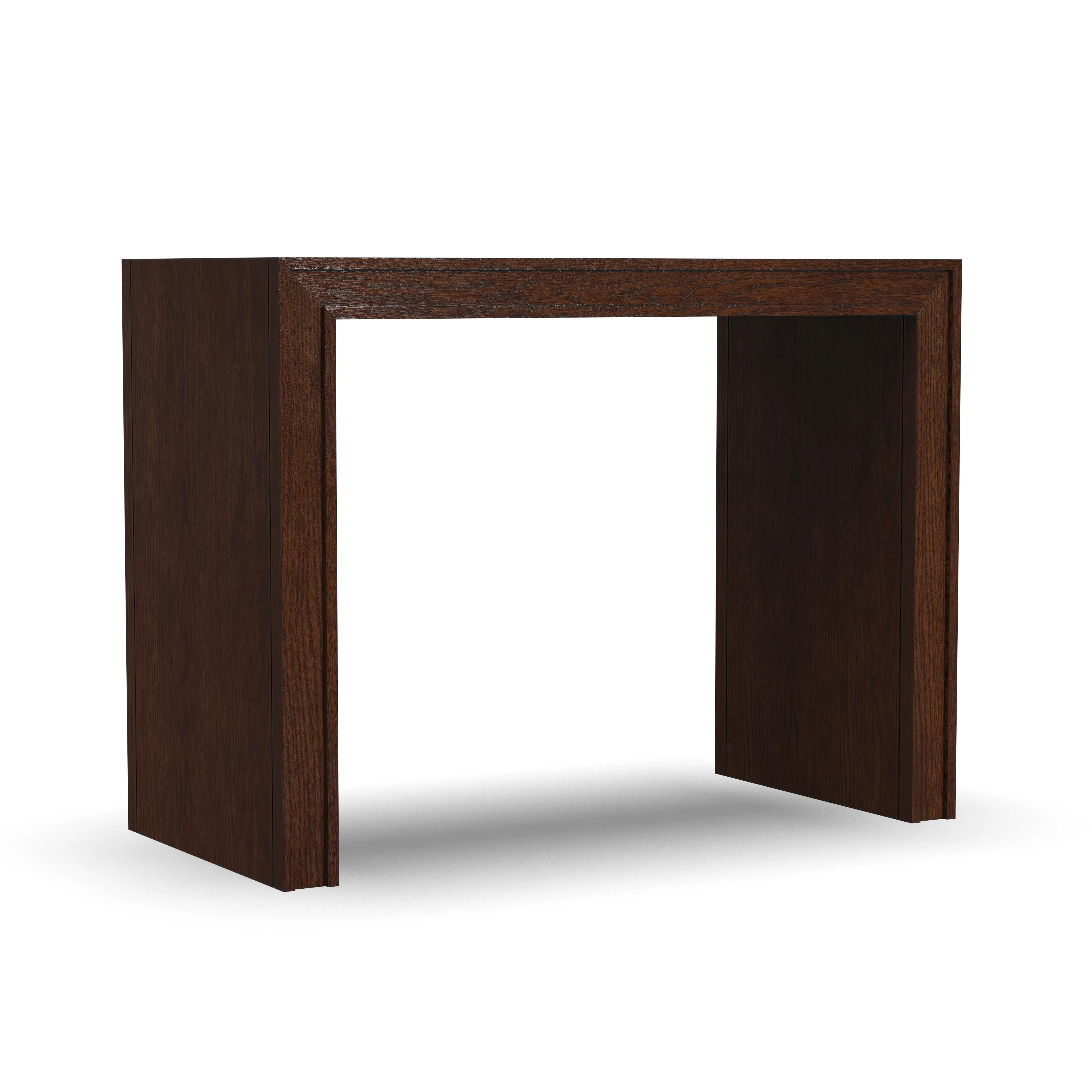 Waterfall Accent Table Dark Brown Finish