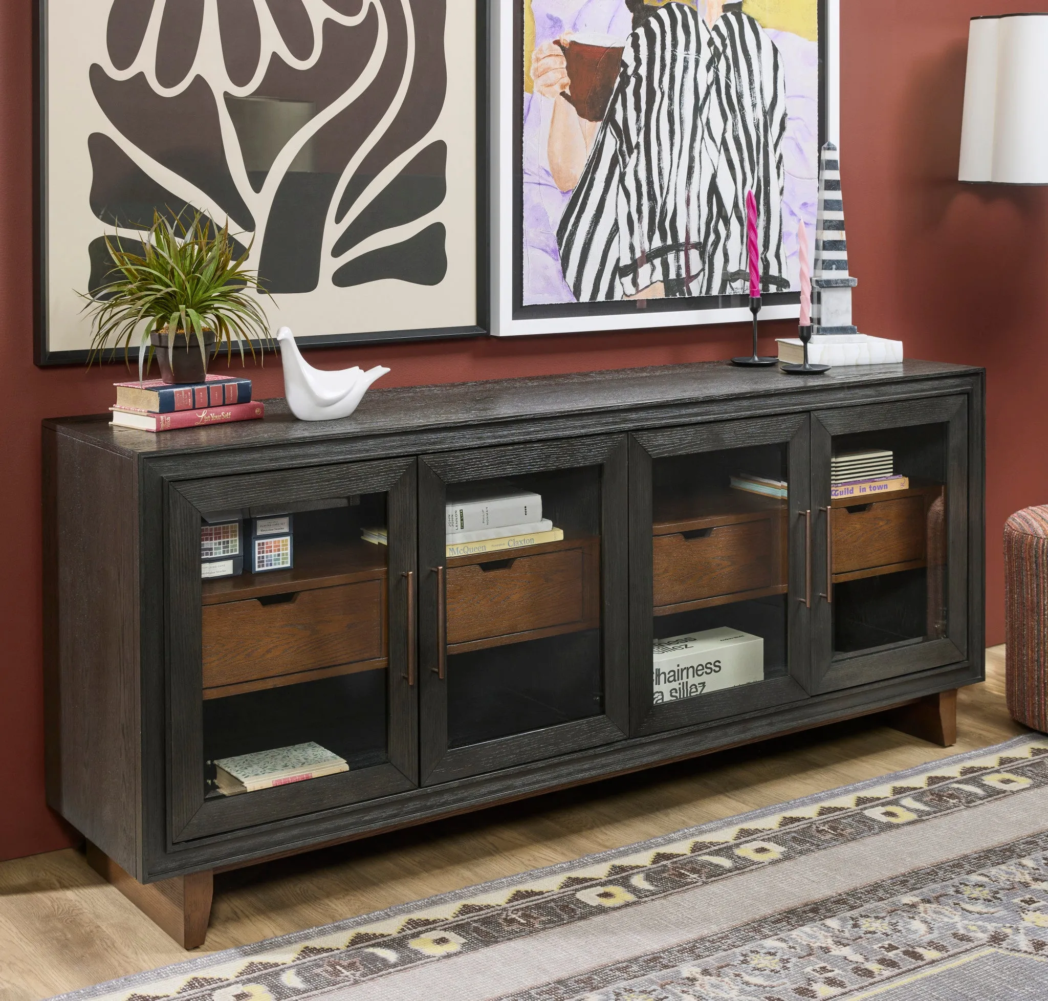 Waterfall Entertainment Base Ebony Finish 7 Waterfall Entertainment Base Ebony Finish
