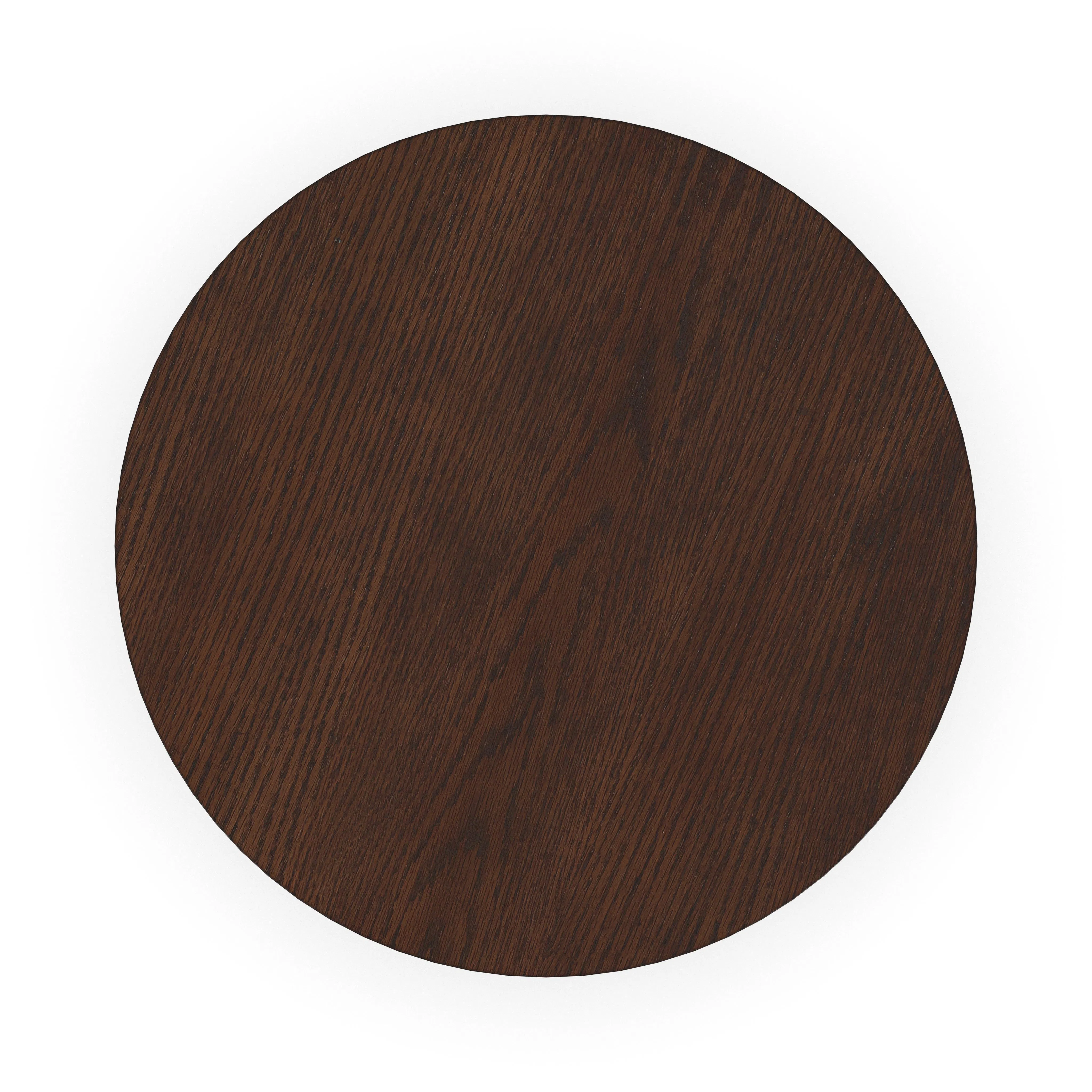Waterfall Round End Table Dark Brown Finish 3 Waterfall Round End Table Dark Brown Finish