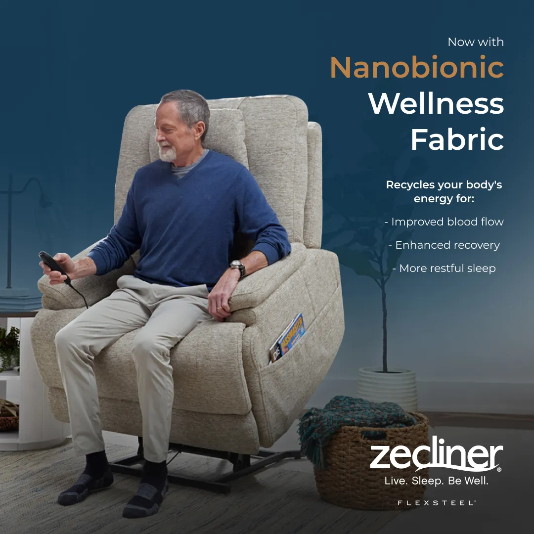 Zecliner 1092 Triple Power Lift Sleep Recliner with Heat and Massage (6' 0" and taller) in stock 14 Zecliner 1092 Triple Power Lift Sleep Recliner with Heat and Massage (6' 0" and taller) in stock