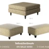 Owen Straw Cocktail Ottomans (square - rectangular) your choice (Performance fabric)