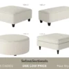 Sugarshack Glacier Cocktail Ottomans (square - round - rectangular) your choice - Performance fabric