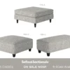 Sugarshack Metal Cocktail Ottomans (square - round - rectangular) your choice - Performance fabric)