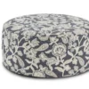 Sophie Indigo 39" Round Cocktail Ottoman (performance fabric)