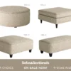Sugarshack Oatmeal Cocktail Ottomans (square - round - rectangular) your choice - Performance fabric