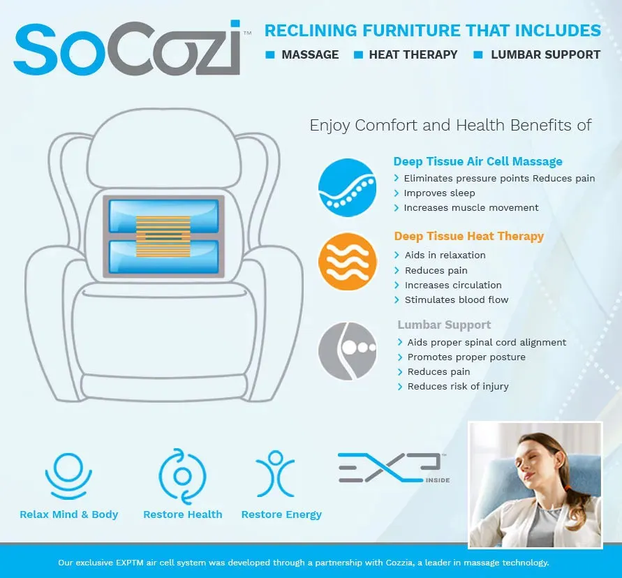 Conrad Recliner w/ Massage + Heat + Lumbar + Free Power Headrest (+140 colors) 4 Conrad Recliner w/ Massage + Heat + Lumbar + Free Power Headrest (+140 colors)