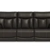 Clive Faux Leather Power Reclining Sofa with Power Headrests and Lumbar (374-00) in stock