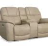 Crew Power Reclining Loveseat with Console, Power Headrests & Lumbar (Tan leather) in stock 17 Crew Power Reclining Loveseat with Console, Power Headrests & Lumbar (Tan leather) in stock