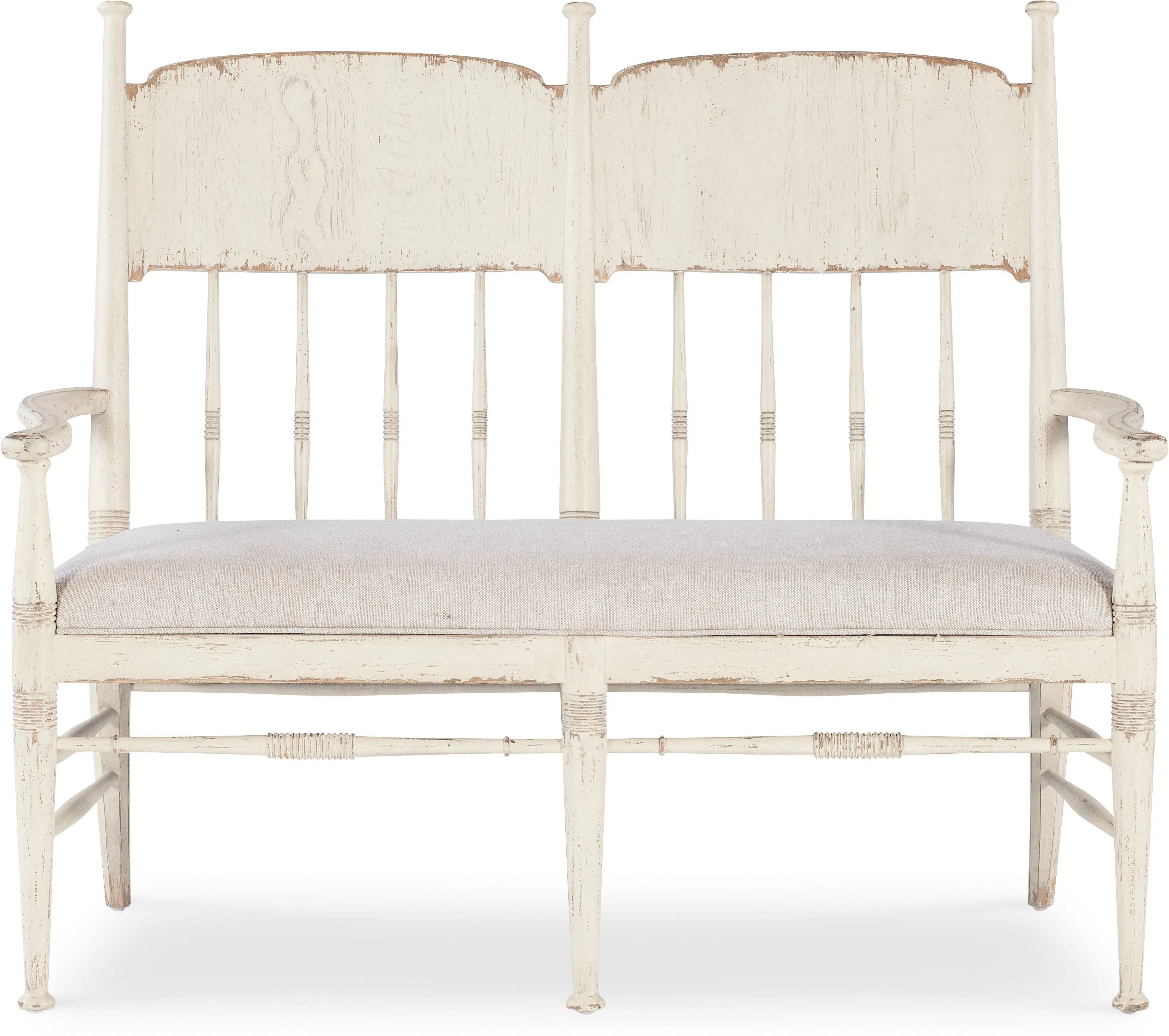 Americana Dining Bench (time worn white finish) 7050-75019-02 3 Americana Dining Bench (time worn white finish) 7050-75019-02