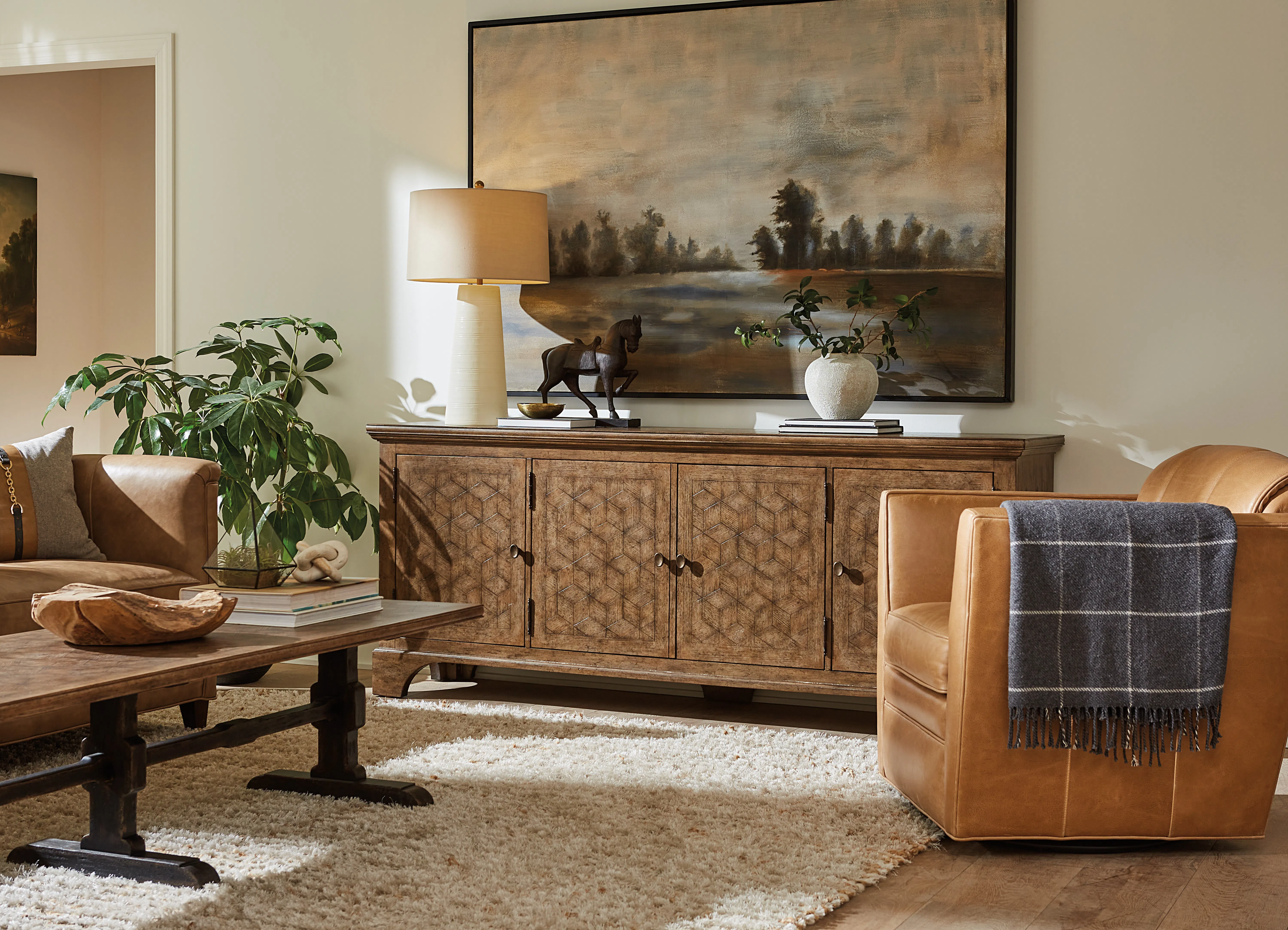 Americana Entertainment Credenza (honey finish) 7050-55498-85 5 Americana Entertainment Credenza (honey finish) 7050-55498-85
