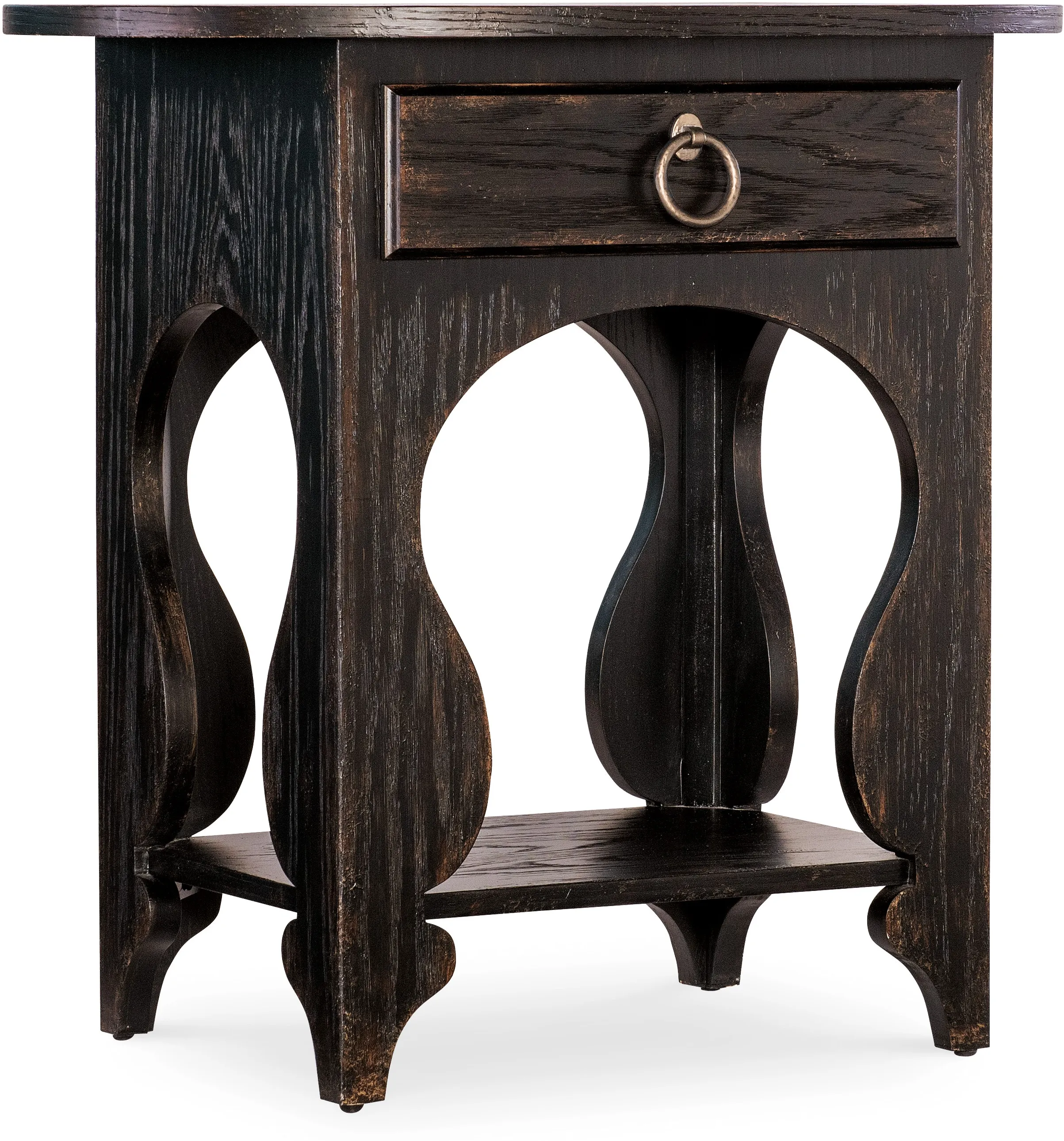 Americana One-Drawer Oval Nightstand (molasses finish) 7050-90115-89 1 Americana One-Drawer Oval Nightstand (molasses finish) 7050-90115-89