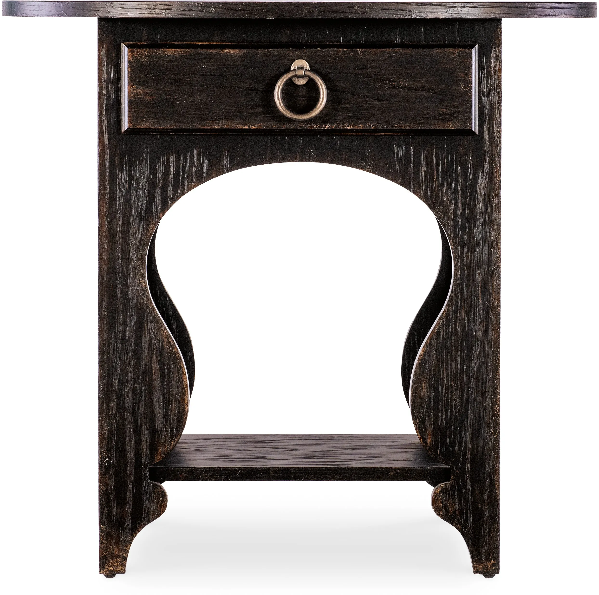 Americana One-Drawer Oval Nightstand (molasses finish) 7050-90115-89 3 Americana One-Drawer Oval Nightstand (molasses finish) 7050-90115-89