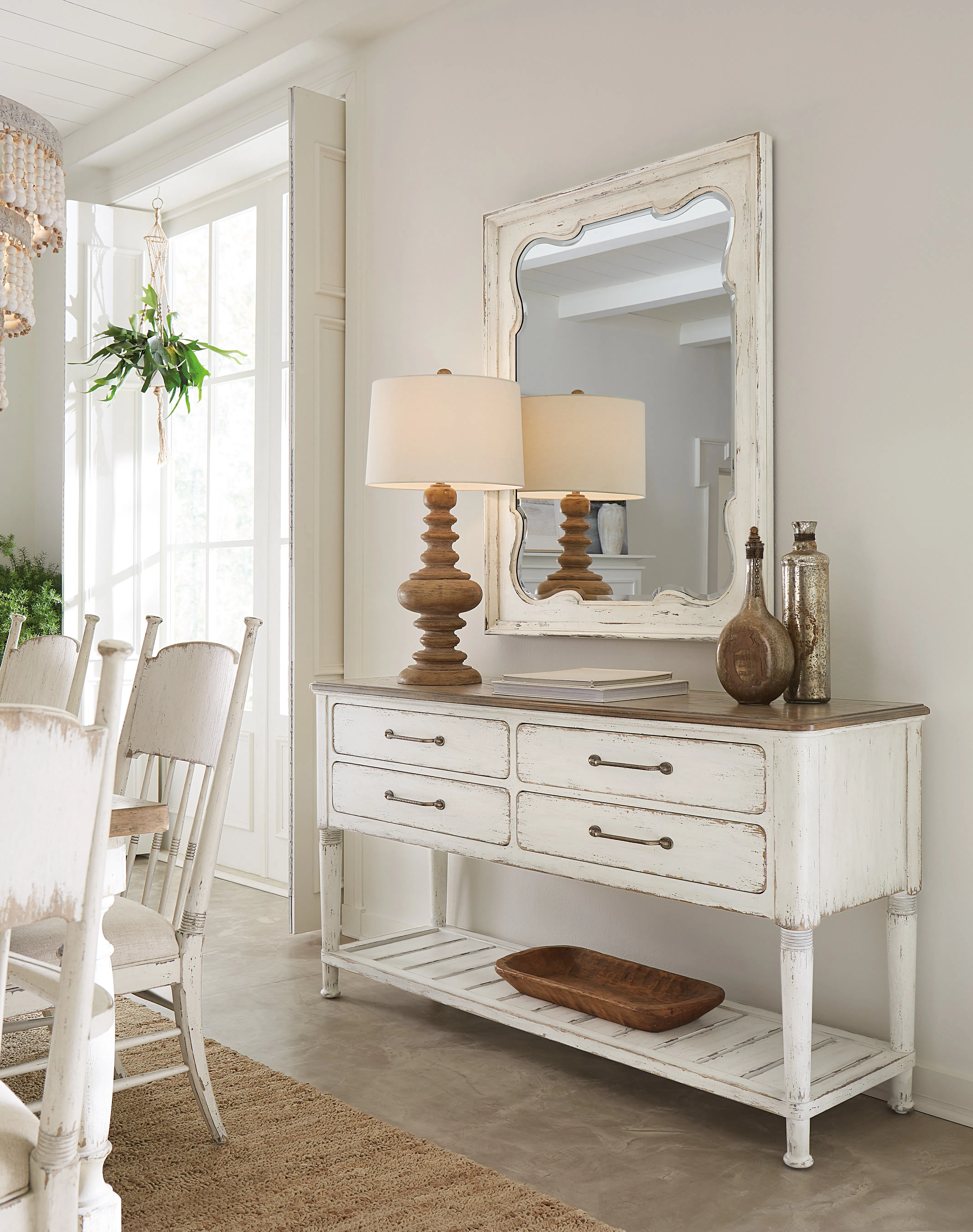 Americana Server (time warn white finish w/ honey top) 7050-75917-02 5 Americana Server (time warn white finish w/ honey top) 7050-75917-02