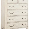 Americana Six-Drawer Chest (time worn white finish with honey top) 7050-90010-02