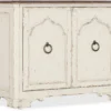 Americana Two-Door Nightstand (time worn white with honey top finish) 7050-90017-02