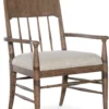 Americana Upholstered Seat Arm Chair (honey finish) 7050-75300-85