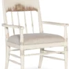 Americana Upholstered Seat Arm Chair (time worn white finish) 7050-75300-02