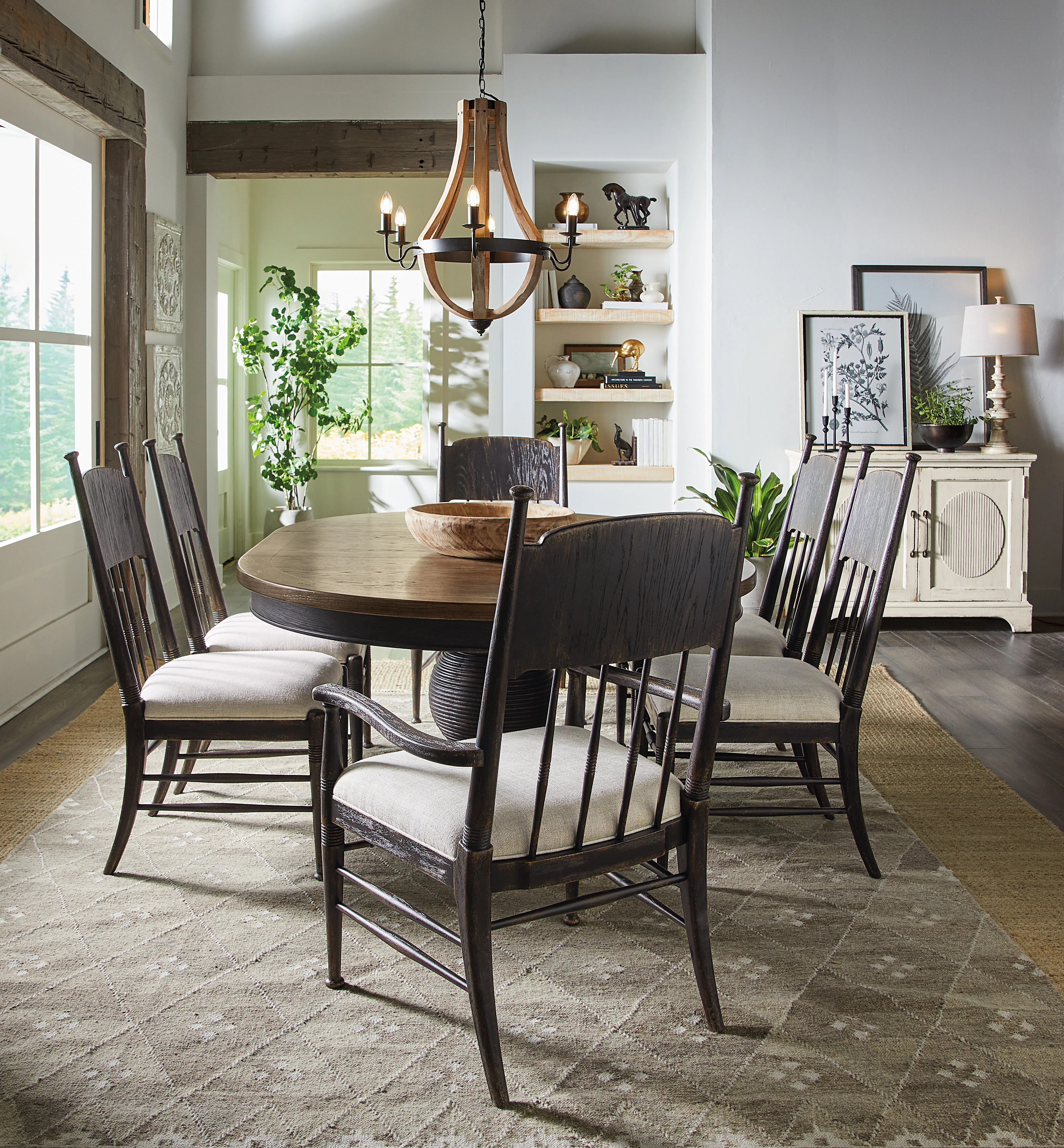 Americana Upholstered Seat Side Chair (molasses finish) 7050-75310-89 5 Americana Upholstered Seat Side Chair (molasses finish) 7050-75310-89