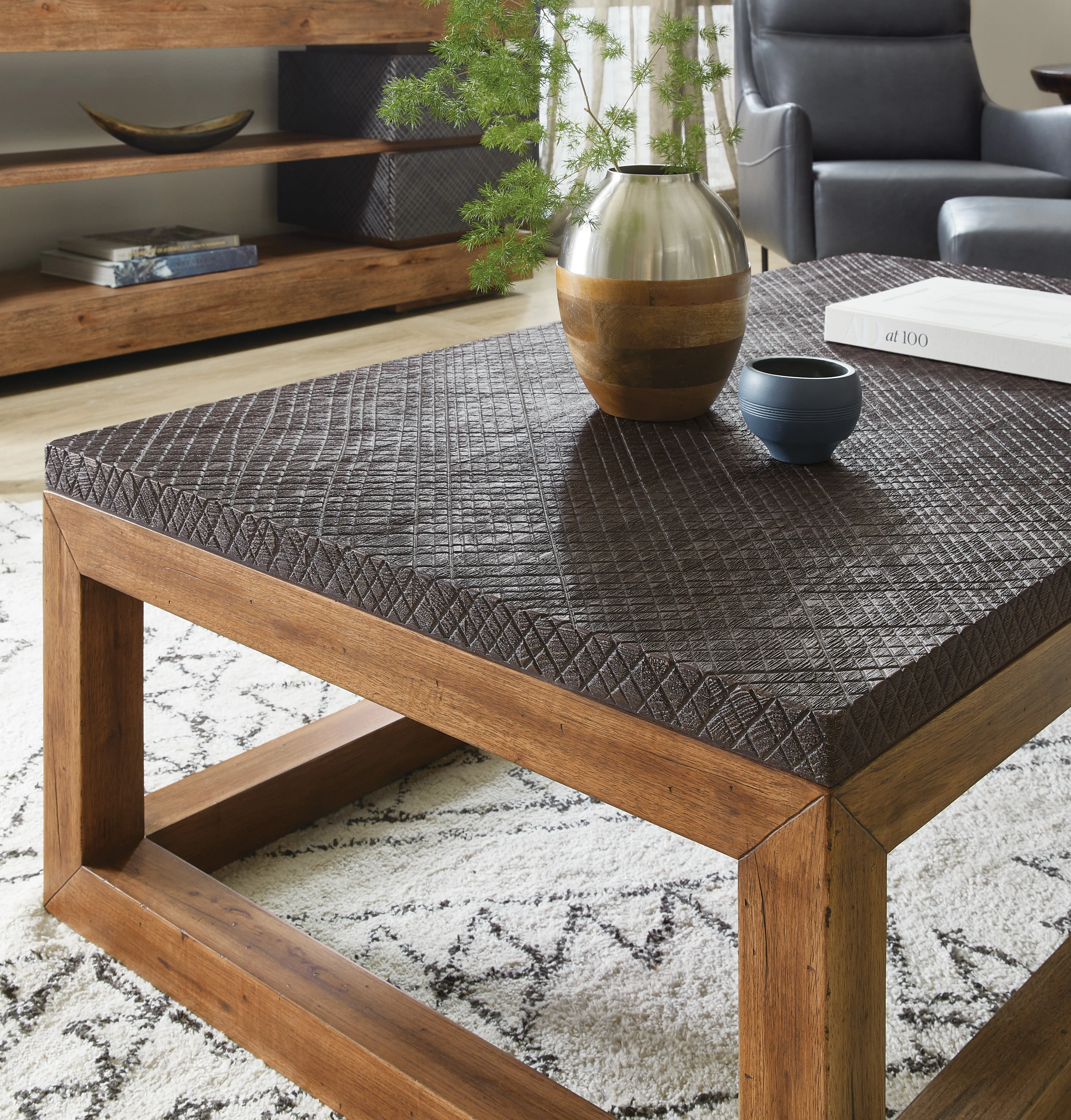 Big Sky Cocktail Table (vintage natural with furrowed bark top) 6700-80109-99 4 Big Sky Cocktail Table (vintage natural with furrowed bark top) 6700-80109-99