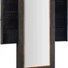 Big Sky Floor Mirror w/Jewelry Storage (furrowed bar charcoal finish) 6700-50007-99