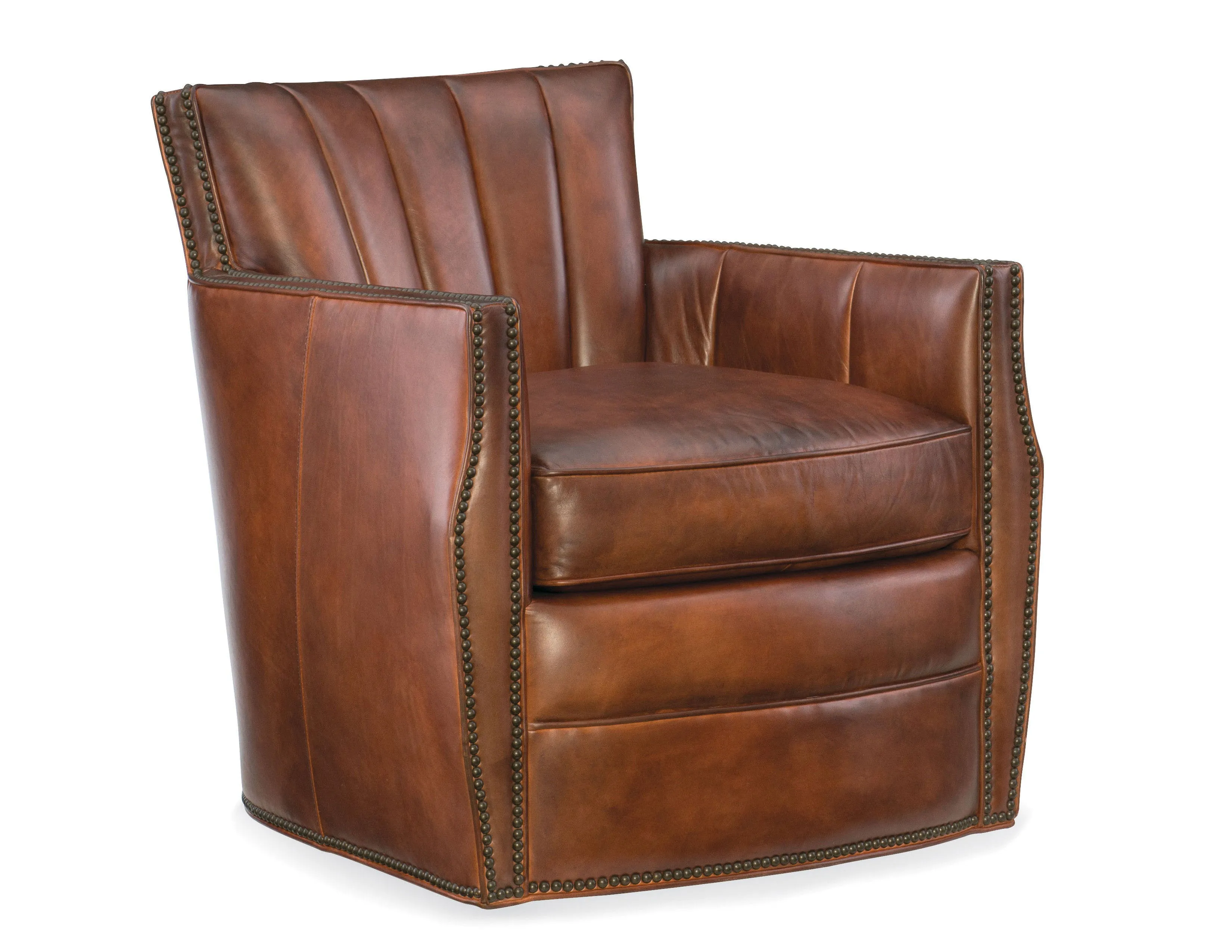 Carson Leather Swivel Club Chair (Checkmate Rook) In stock 1 Carson Leather Swivel Club Chair (Checkmate Rook) In stock