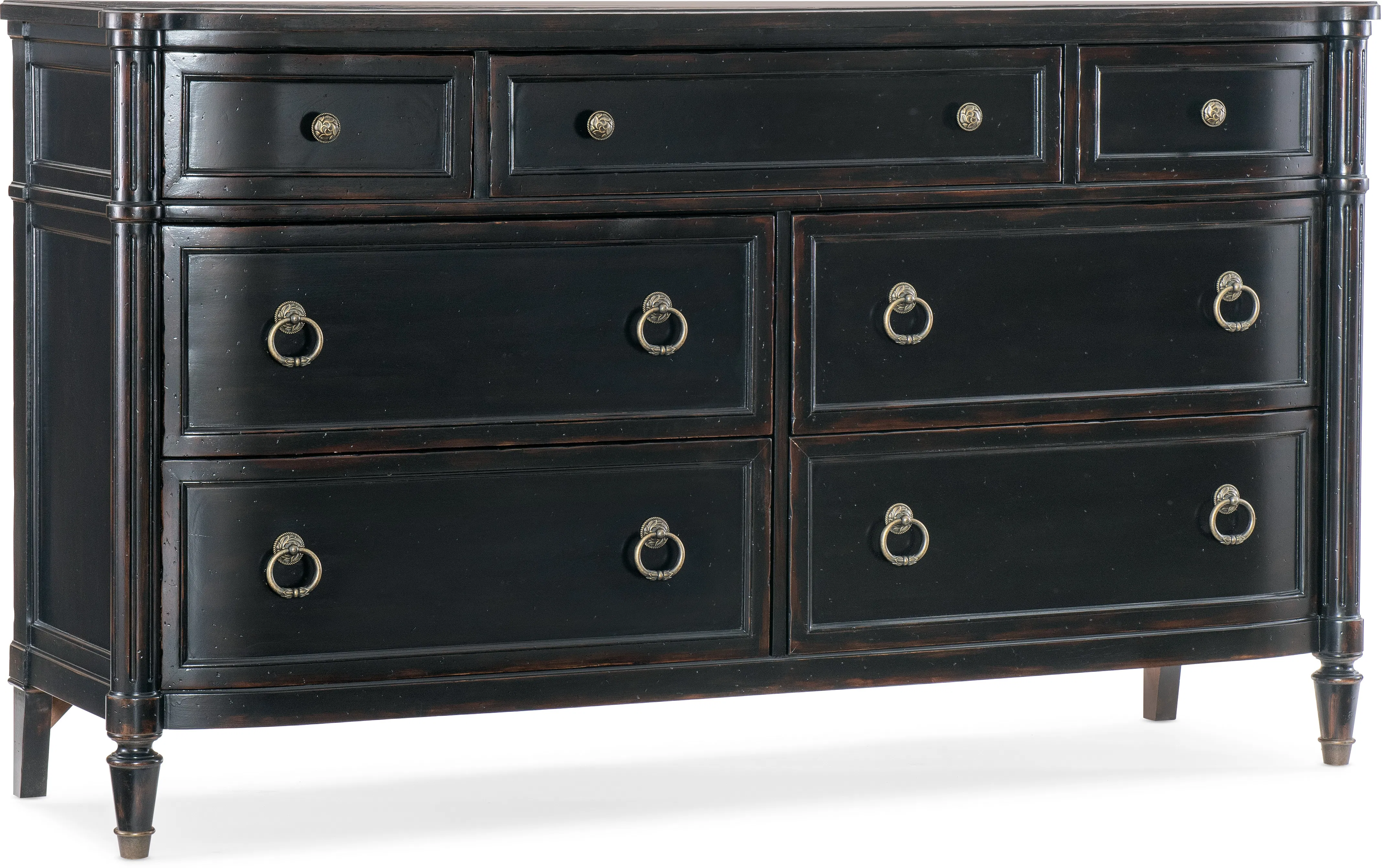 Charleston Seven-Drawer Dresser (black cherry finish) 6750-90202-97 1 Charleston Seven-Drawer Dresser (black cherry finish) 6750-90202-97