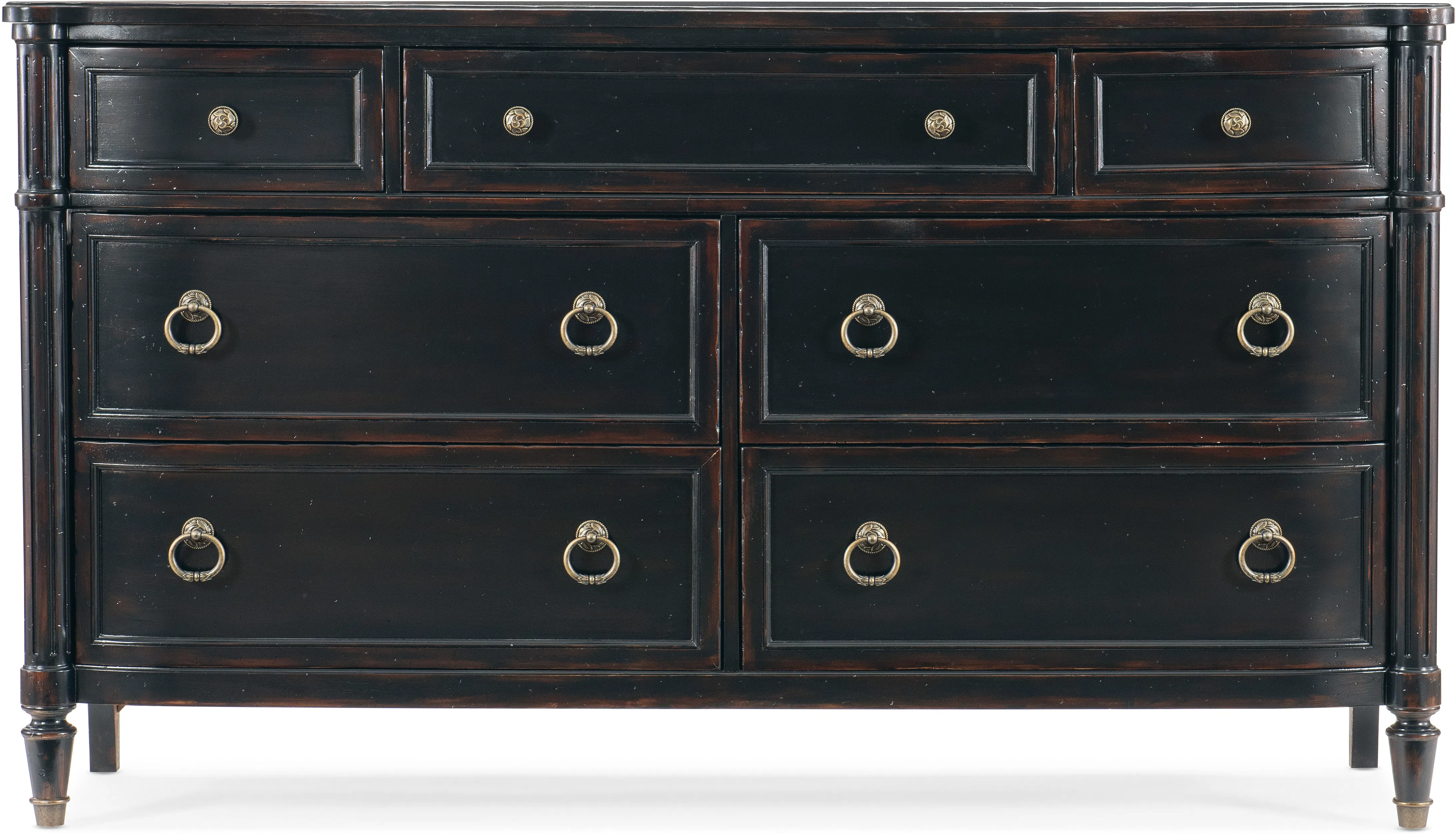 Charleston Seven-Drawer Dresser (black cherry finish) 6750-90202-97 2 Charleston Seven-Drawer Dresser (black cherry finish) 6750-90202-97