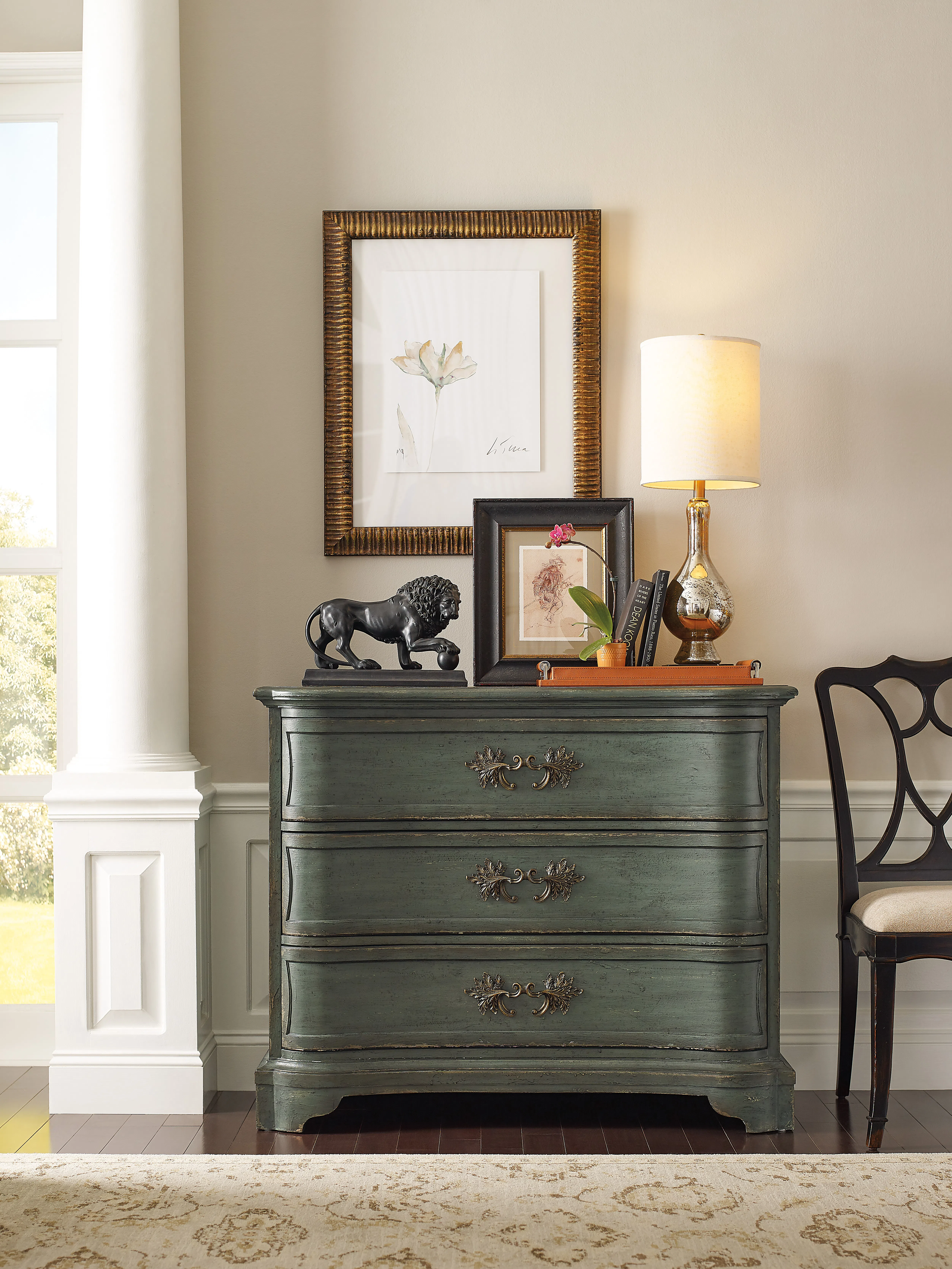 Charleston Three-Drawer Accent Chest (gullah green finish) 6750-85017-38 4 Charleston Three-Drawer Accent Chest (gullah green finish) 6750-85017-38