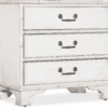 Charleston Three-Drawer Nightstand (white heron finish) 6750-90117-06