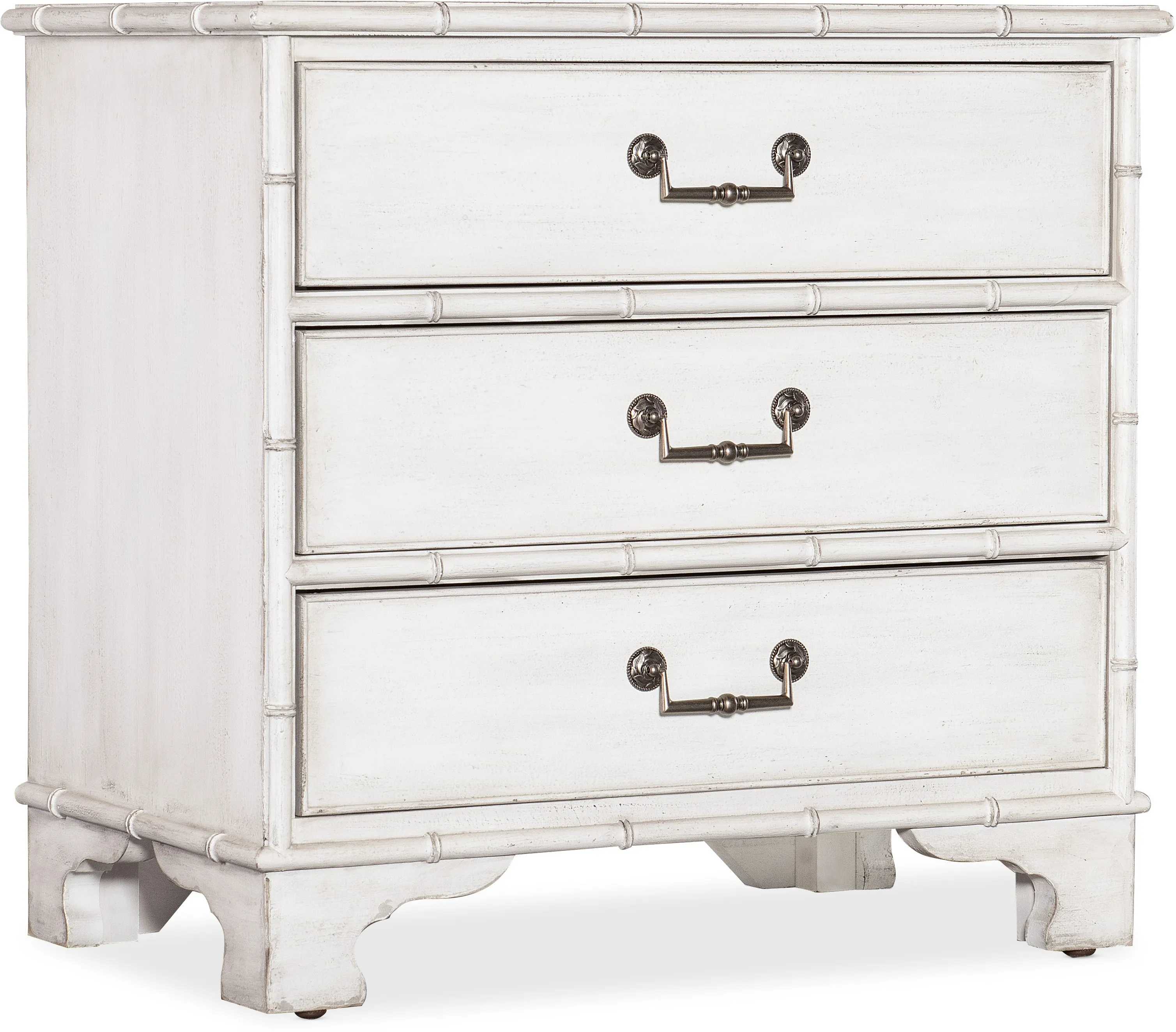 Charleston Three-Drawer Nightstand (white heron finish) 6750-90117-06 1 Charleston Three-Drawer Nightstand (white heron finish) 6750-90117-06