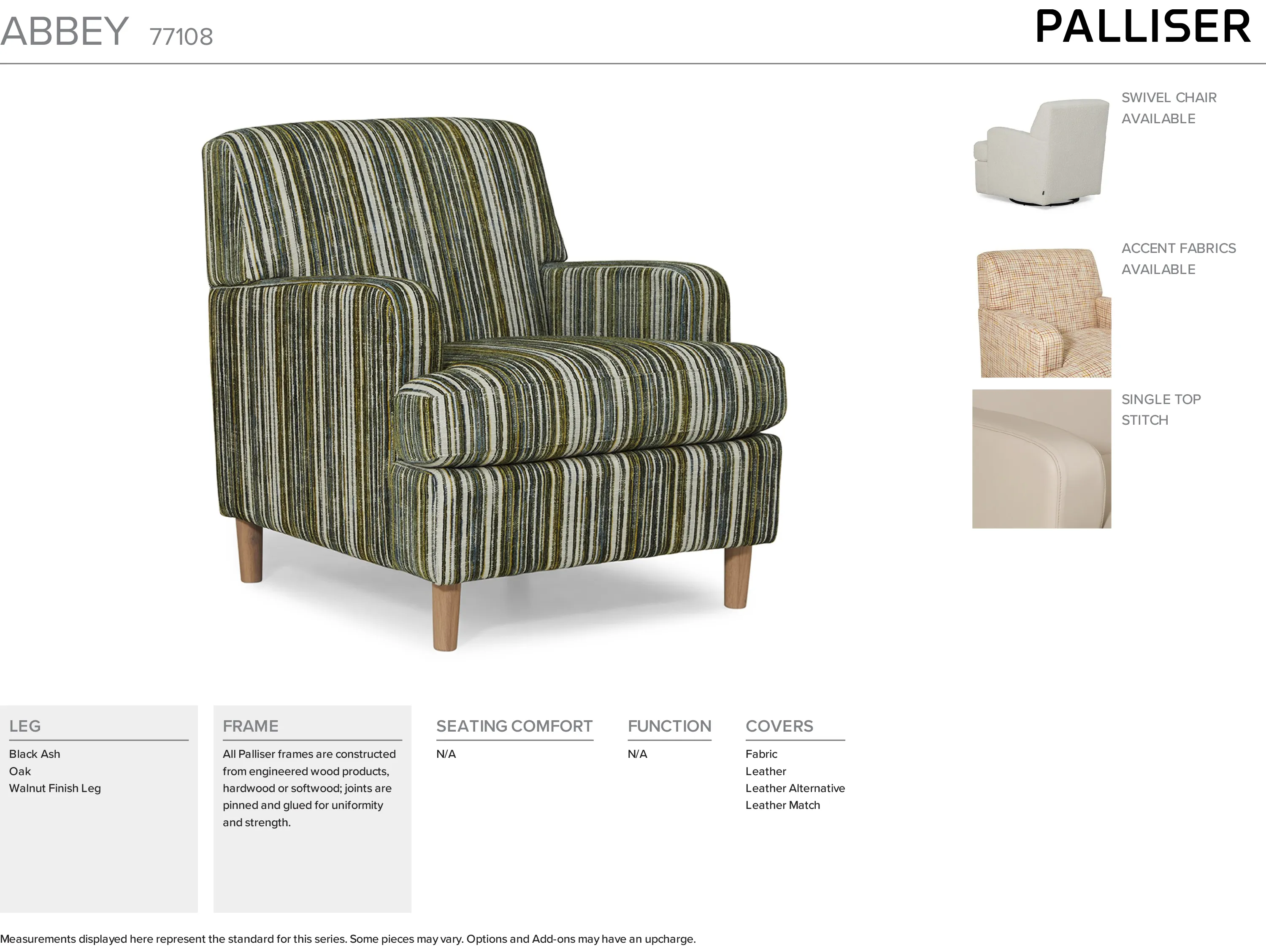 Abbey 77108 Chair - swivel available (+50 fabrics) 4 Abbey 77108 Chair - swivel available (+50 fabrics)