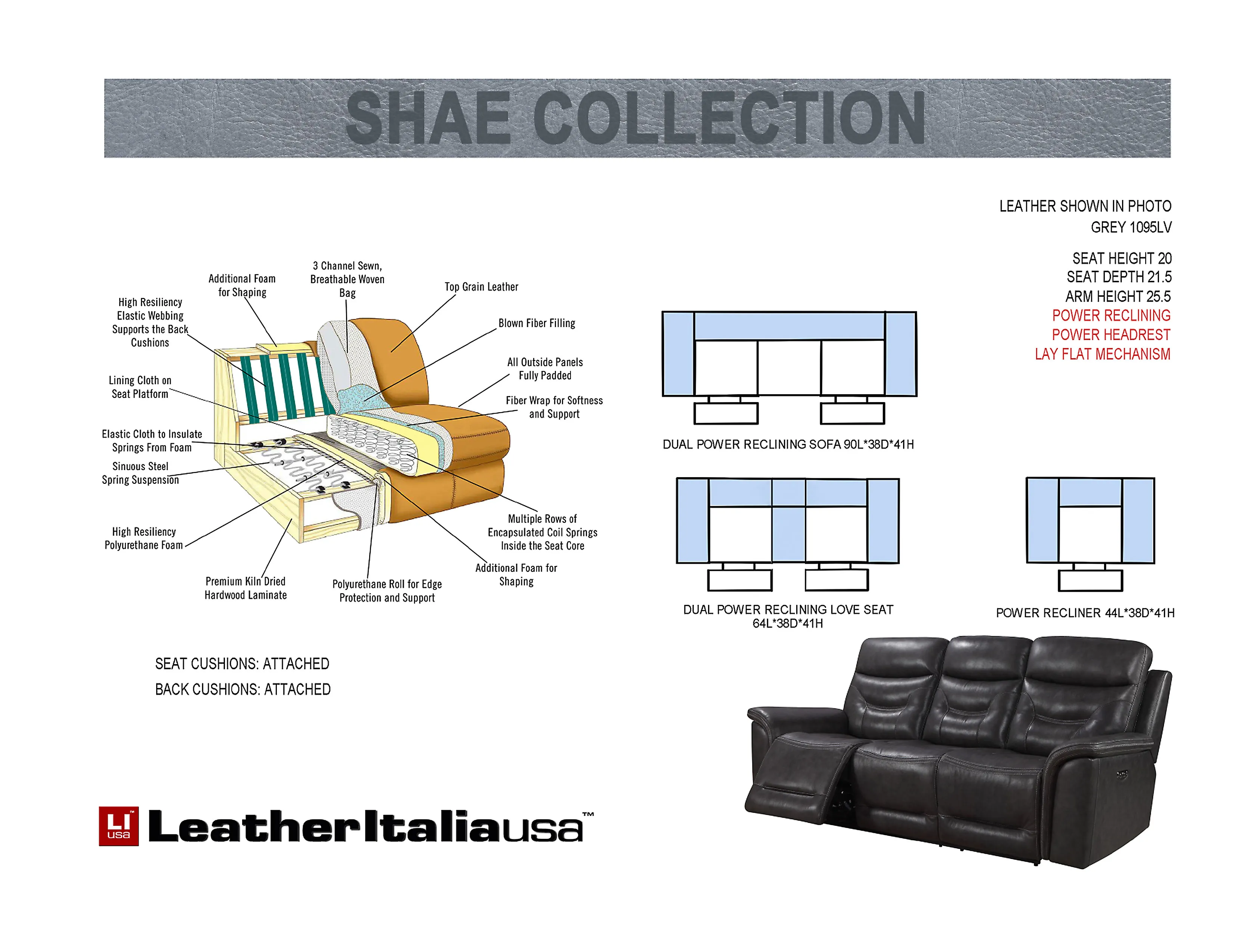 Bullard Leather Power Headrest Power Recliner 3 Bullard Leather Power Headrest Power Recliner